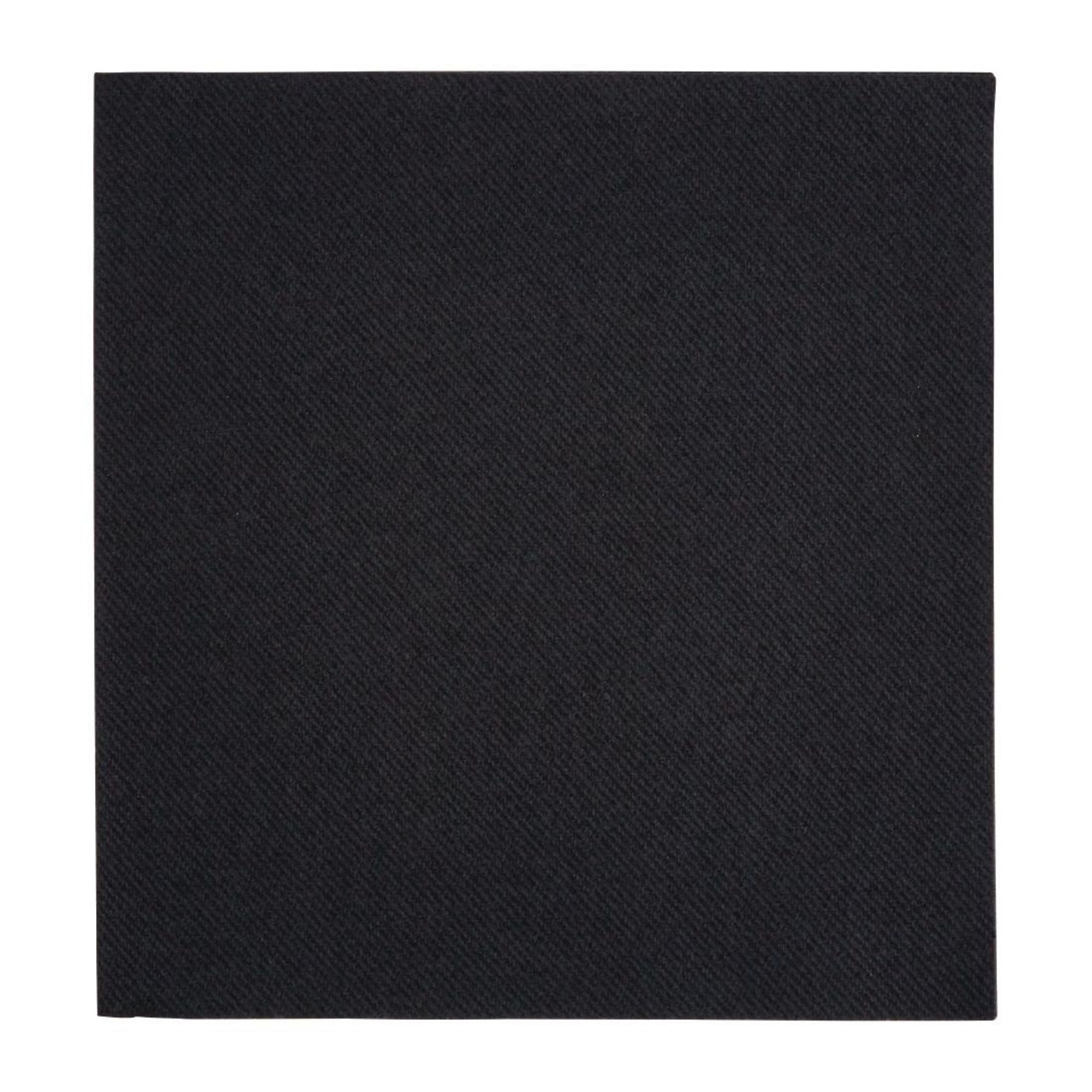 Picture of Fiesta Recyclable Premium Tablin Dinner Napkin Black 40x40cm Airlaid 1/4 Fold (500 Pack) - FE270