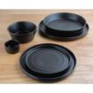 Picture of Olympia Cavolo Flat Round Plates Textured Black 270mm (4 Pack) - FD910