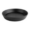Picture of Olympia Cavolo Flat Round Bowls Textured Black 220mm (4 Pack) - FD907