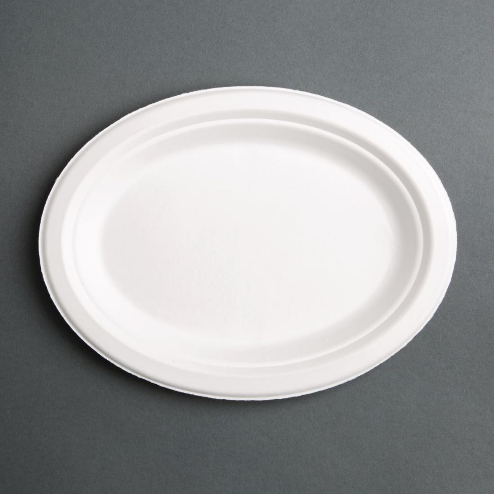 Picture of Fiesta Compostable Bagasse Oval Plates 198mm (50 Pack) - FC534