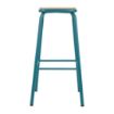 Picture of Bolero Cantina High Stools with Wooden Seat Pad Teal (4 pack) - FB938