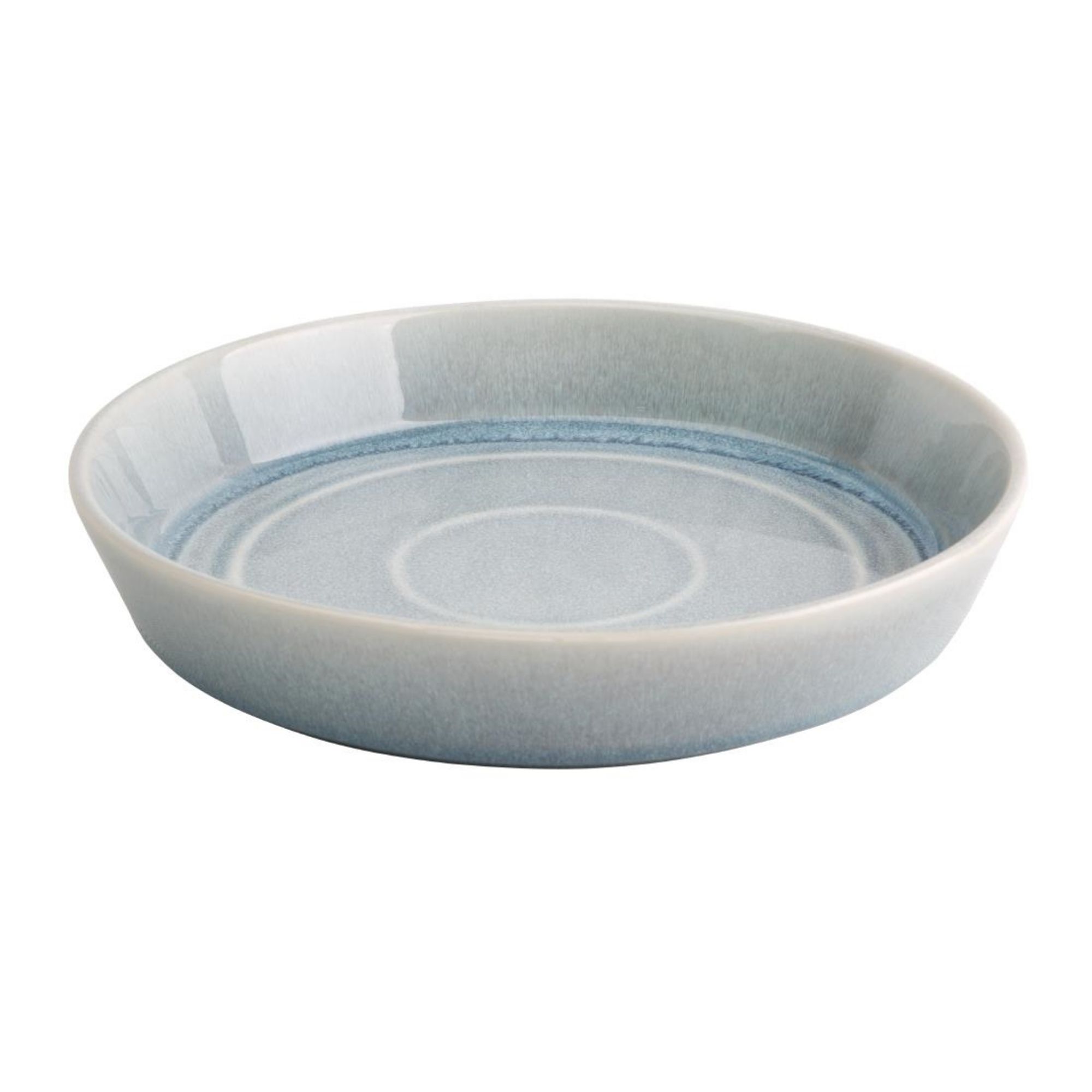 Picture of Olympia Cavolo Flat Round Bowls Ice Blue 220mm (4 Pack) - FB566