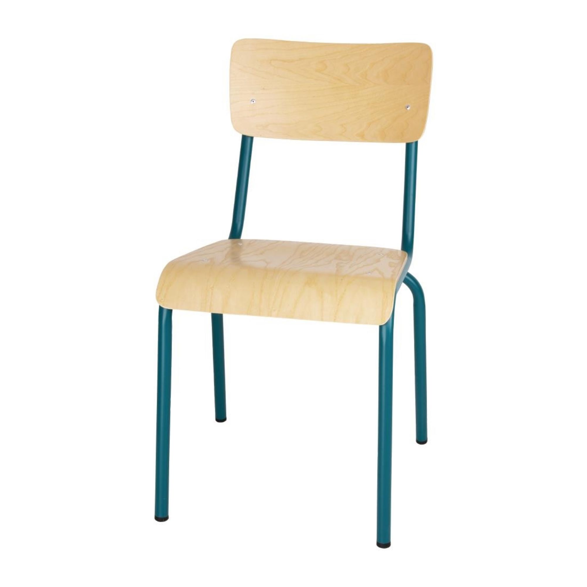Picture of Bolero Cantina Side Chairs with Wooden Seat & Backrest Teal (4 Pack) - FB944