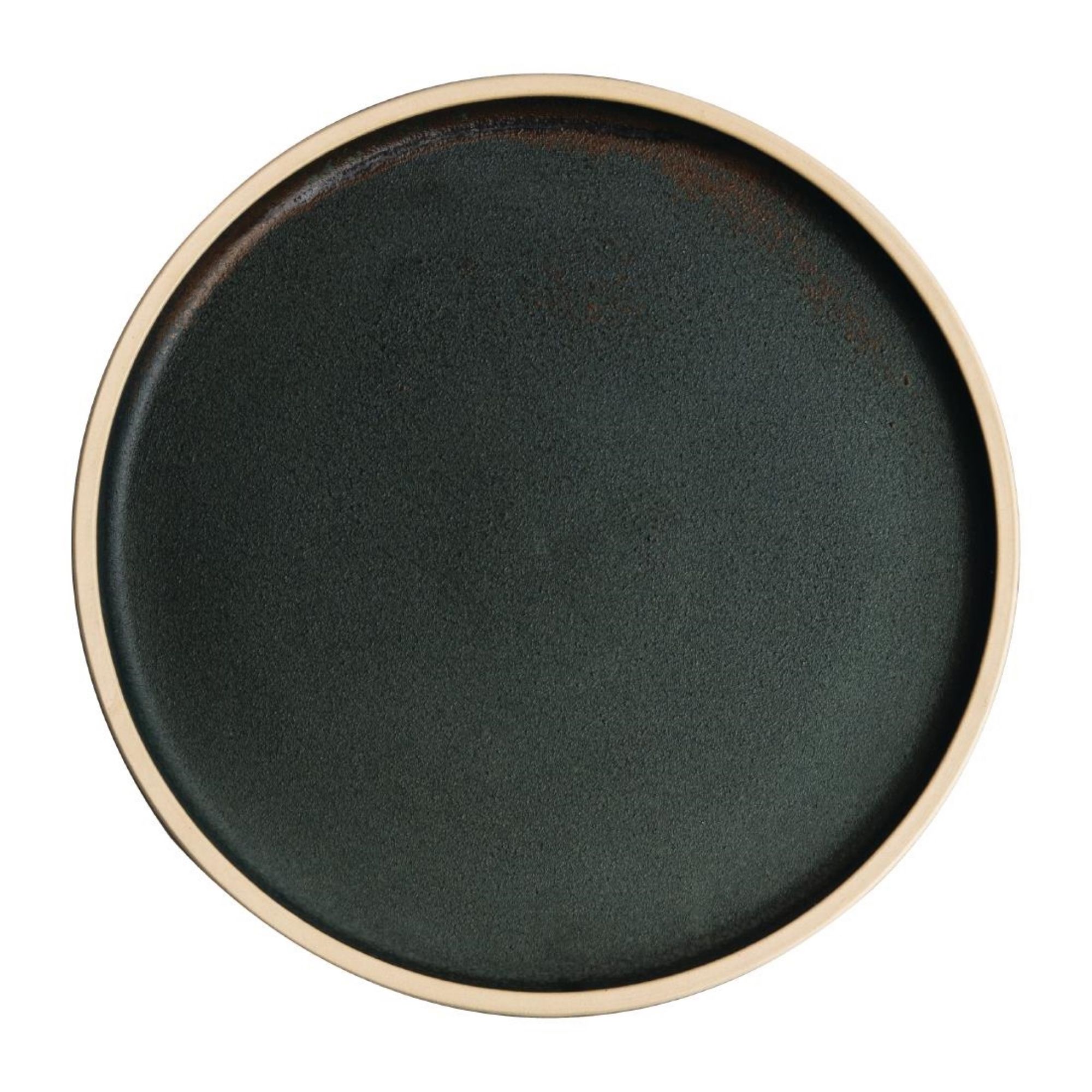 Picture of Olympia Canvas Flat Round Plates Green Verdigris 250mm (6 Pack) - FA322