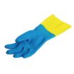 Picture of MAPA Alto 405 Liquid-Proof Heavy-Duty Janitorial Gloves Blue & Yellow Extra Large - FA296-XL