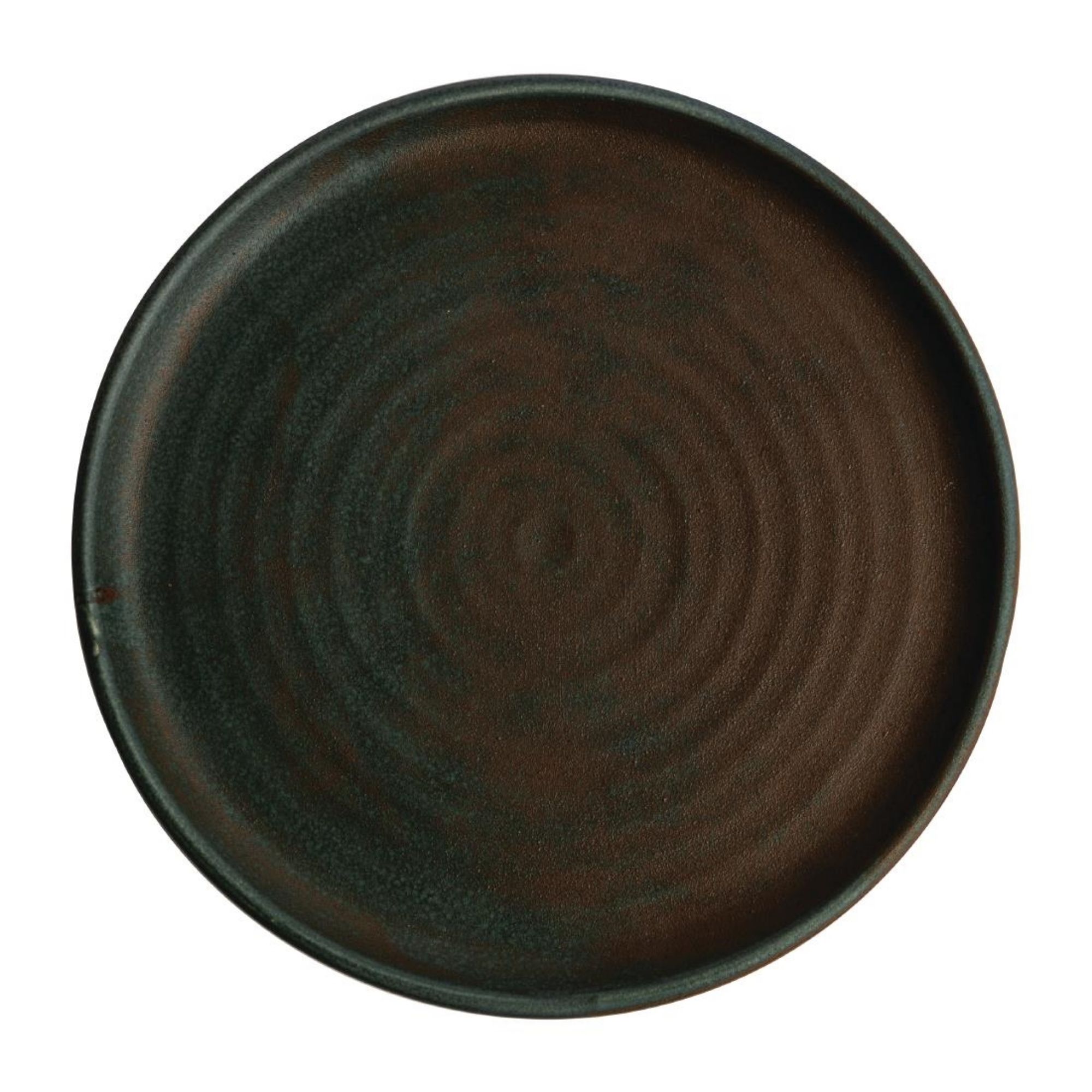 Picture of Olympia Canvas Small Rim Round Plates Green Verdigris 265mm (6 Pack) - FA324