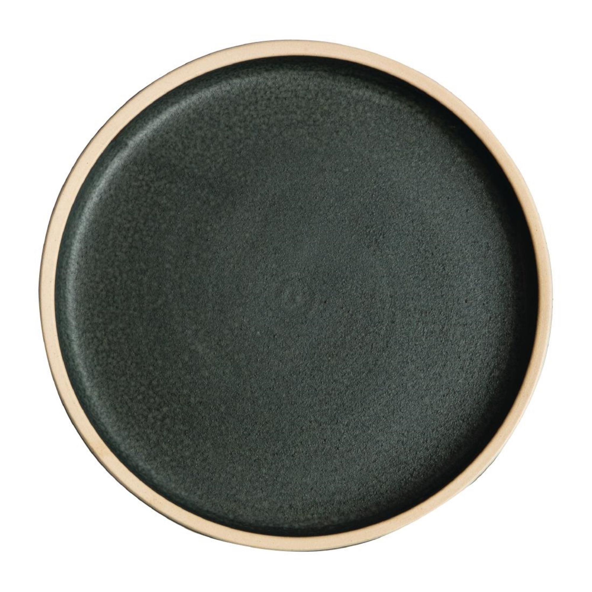 Picture of Olympia Canvas Flat Round Plates Green Verdigris 180mm (6 Pack) - FA321