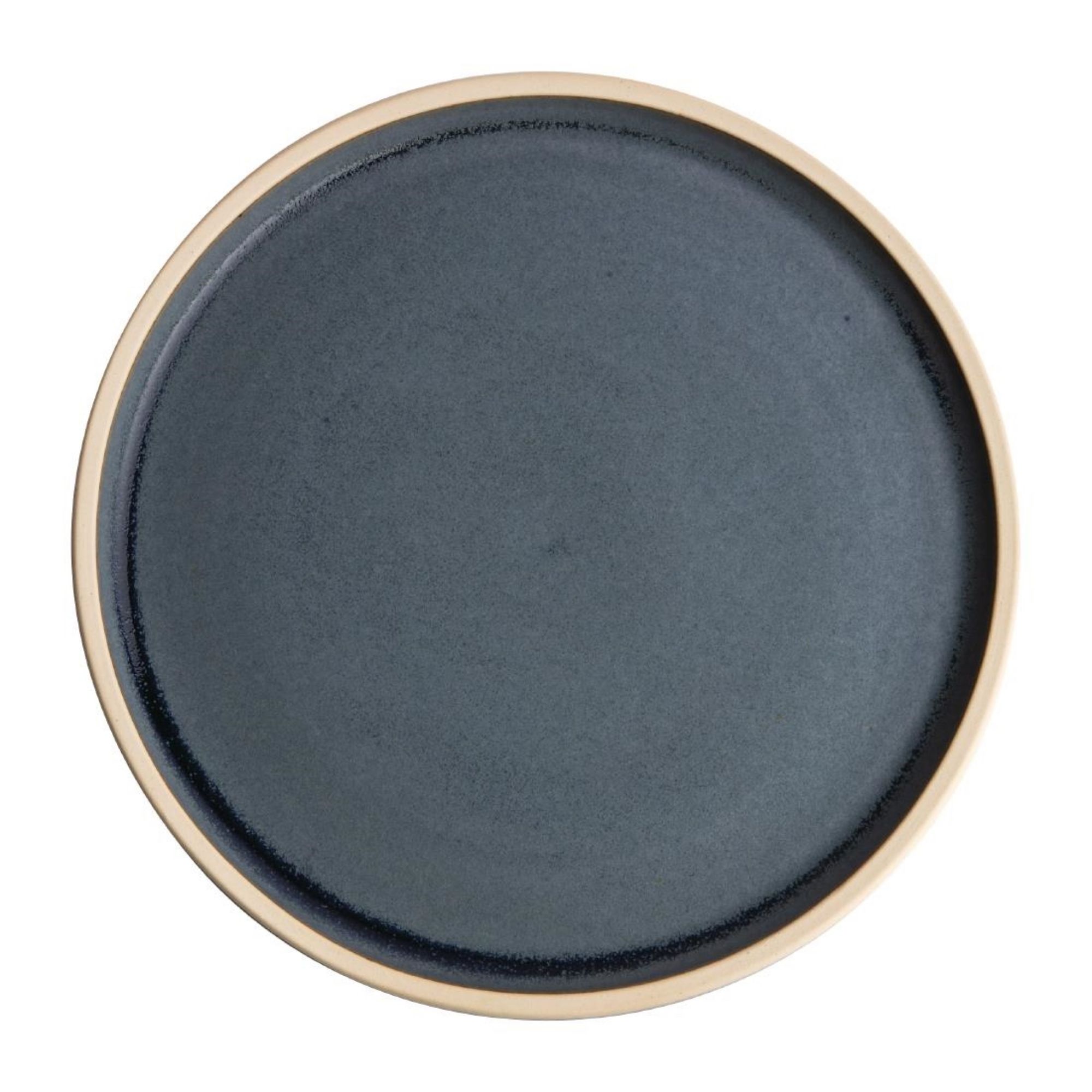 Picture of Olympia Canvas Flat Round Plates Blue Granite 180mm (6 Pack) - FA300