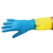 Picture of Mapa Alto 405 Liquid-Proof Heavy-Duty Janitorial Gloves Blue & Yellow Small - FA296-S