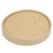 Picture of Colpac Recyclable Kraft Microwavable Soup Cup Lids 450ml (500 pack) - FA368