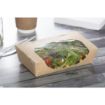 Picture of Colpac Recyclable Kraft Tuck-Top Salad Boxes With Window 1000ml (200 pack) - FA372