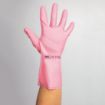 Picture of MAPA Vital 115 Liquid-Proof Light-Duty Janitorial Gloves Pink Large - FA290-L