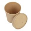 Picture of Colpac Recyclable Kraft Microwavable Soup Cup Lids 450ml (500 pack) - FA368