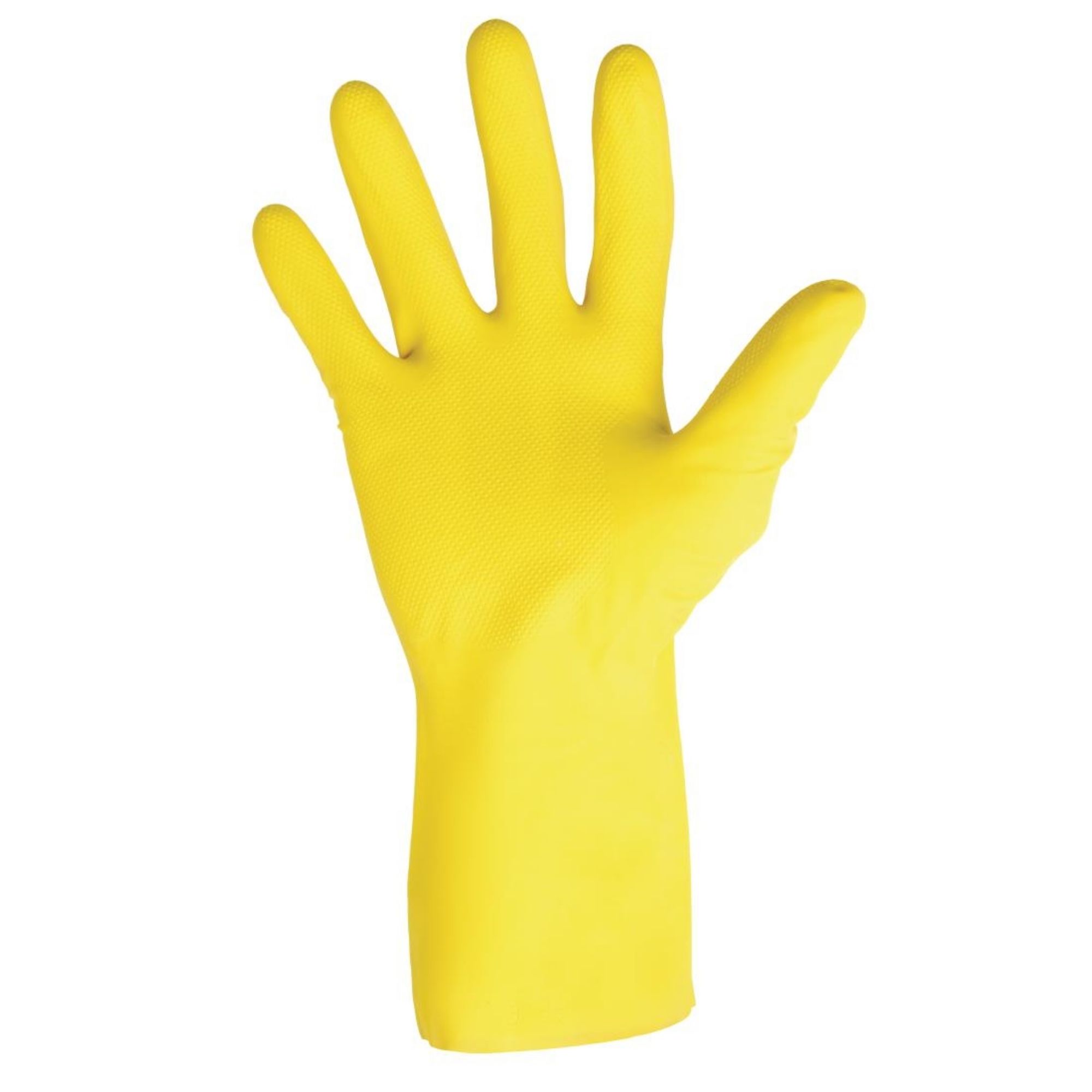 Picture of MAPA Vital 124 Liquid-Proof Light-Duty Janitorial Gloves Yellow Large - FA292-L