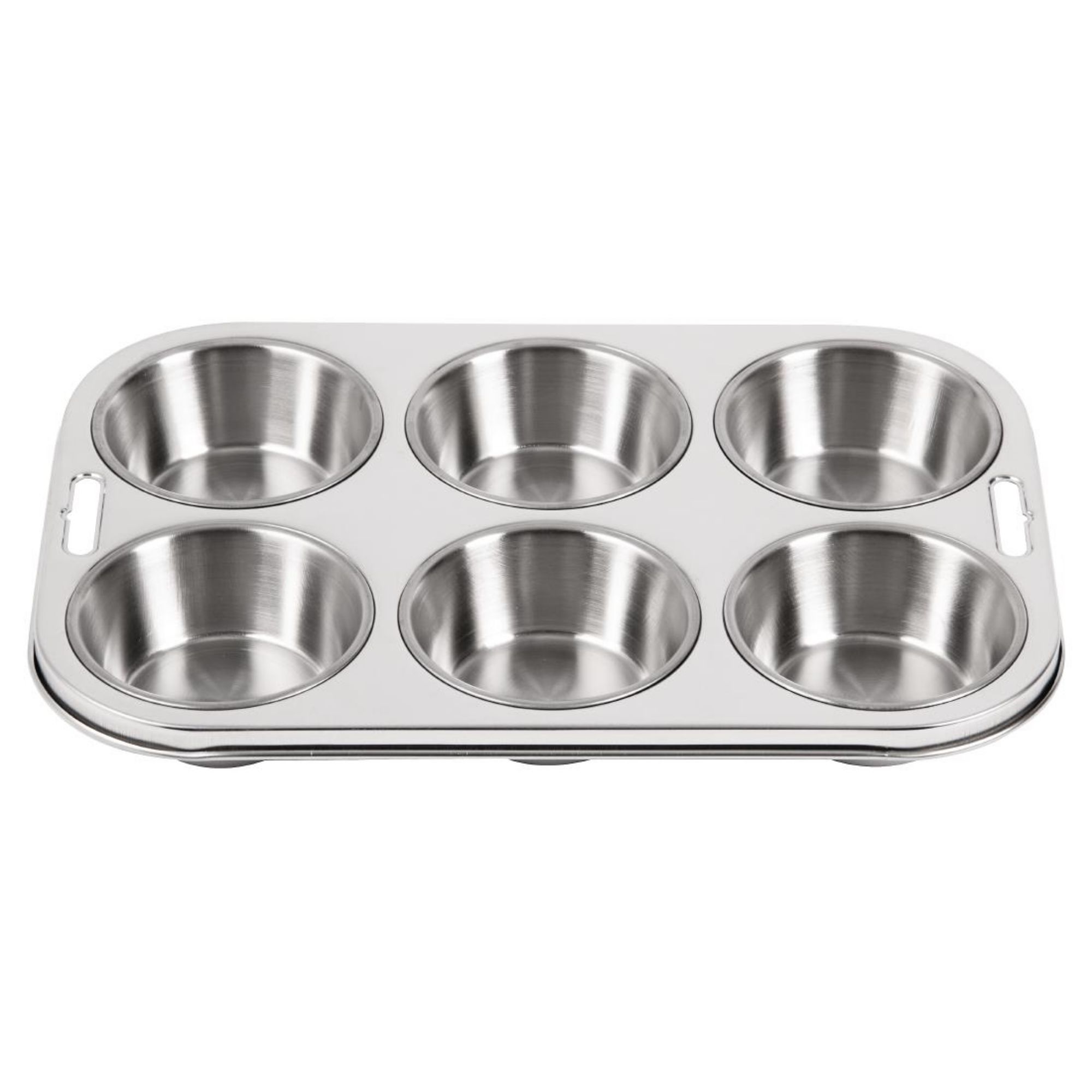 Picture of Vogue Stainless Steel Deep Muffin Tray 6 Cup - E714