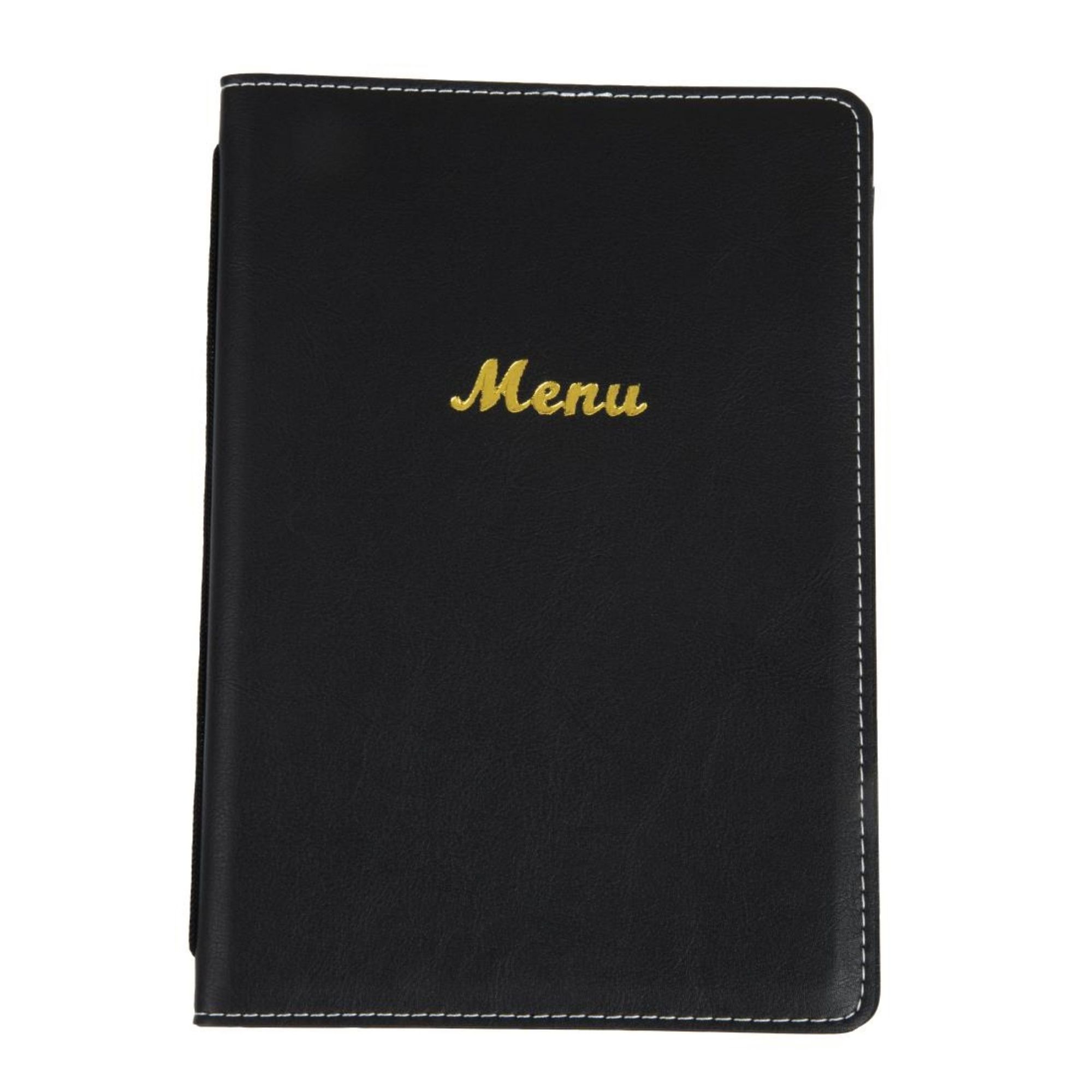 Picture of Olympia Faux Leather Menu Cover A5 Black - E223