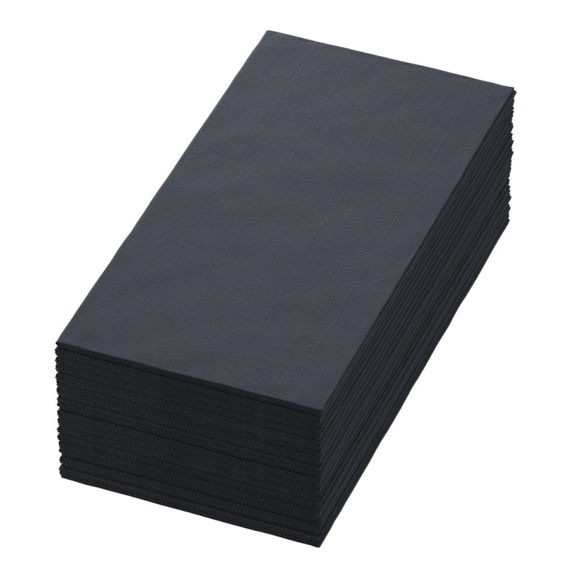 Picture of Duni Tissue Dinner Napkin Black 40x40cm (1250 Pack) - DX507